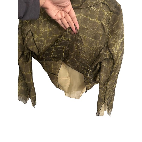 Herve Leger Paris Silk Blend Sheer Top Size US 6 - Picture 12 of 16